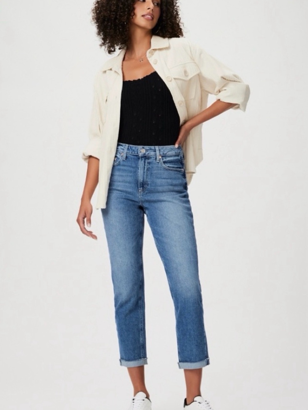 PAIGE Size 29 High Rise Brigitte Slim Boyfriend Jeans